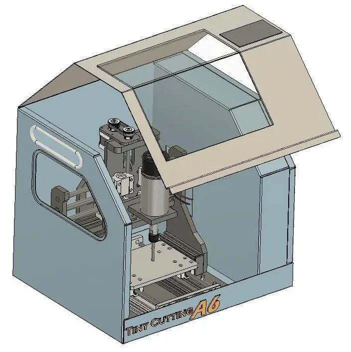 【工程机械】A6数控雕刻机切割机3D数模图纸 STEP格式