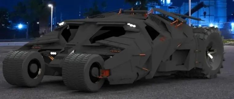 【其他车型】BATMAN'S TUMBLR蝙蝠侠跑车3D数模图纸 Solidworks设计