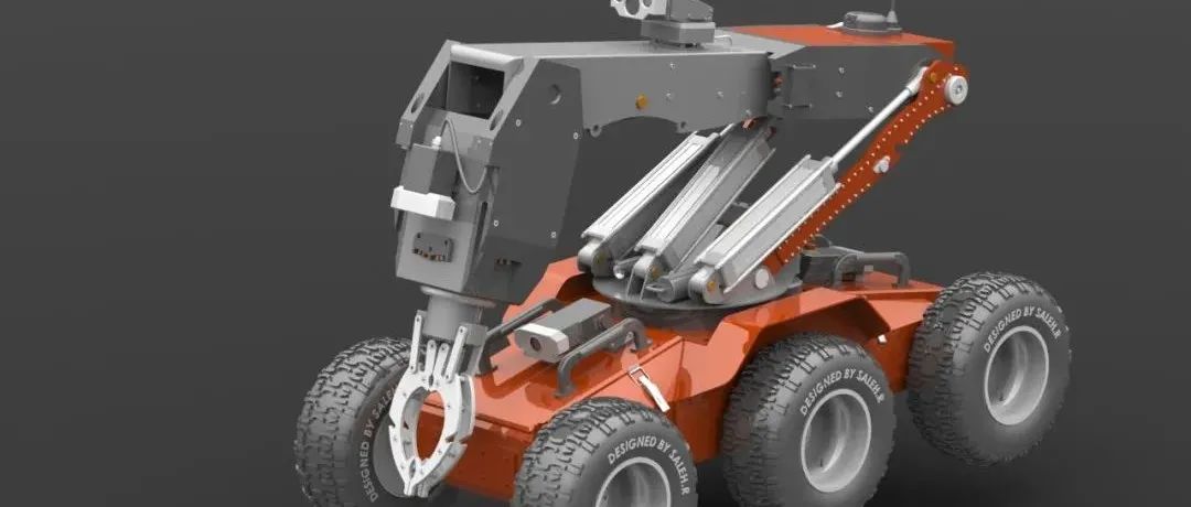 【机器人】Bomb Disposal Robot拆弹机器人3D数模图纸 STEP格式