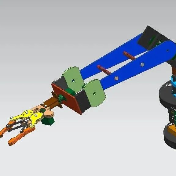 【机器人】robotic arm 3d model机械臂简易模型3D图纸 STP格式