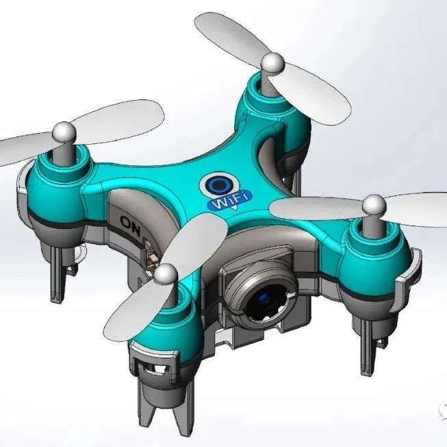 【飞行模型】Drone小巧卡通版无人机模型3D数模图纸 Solidworks设计