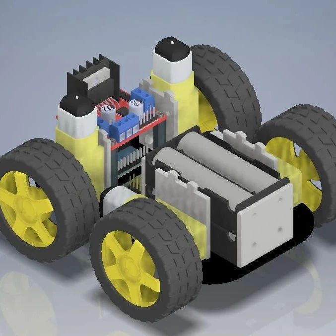 【机器人】Robot Car 15 cm编程小车3D数模图纸 STP格式