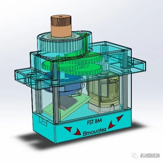 【发动机电机】Servo moteur伺服电机结构3D数模图纸 Solidworks设计