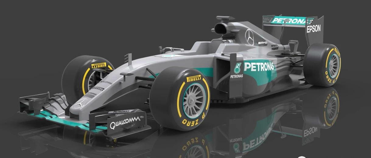 【卡丁赛车】Mercedes W07 Hybrid F1方程式赛车3D数模图纸 