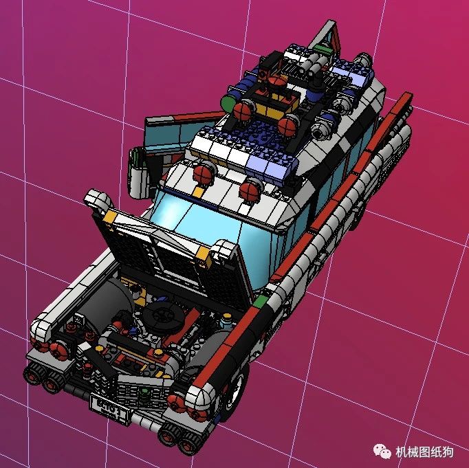 【其他车型】10274 Ghostbuster抓鬼车拼装模型3D数模图纸 STP格式