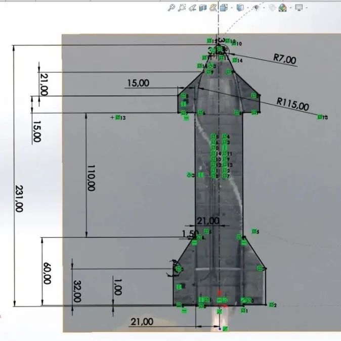 【飞行模型】SpaceX Starship SN 15火箭简易模型3D图纸