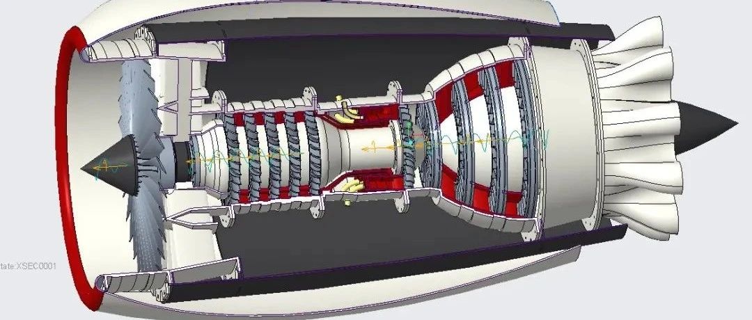【发动机电机】Jet Engine Assembly喷气发动机装配模型3D图纸 STP IGS格式