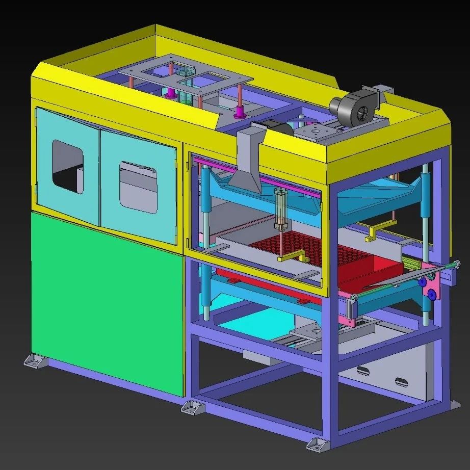 【工程机械】Vacuum Forming Machine塑料薄膜成型真空成型机3D数模图纸 