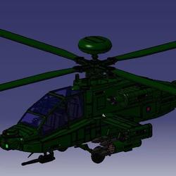 【飞行模型】Boeing AH-64 Apache阿帕奇直升机3D数模图纸 STP格式