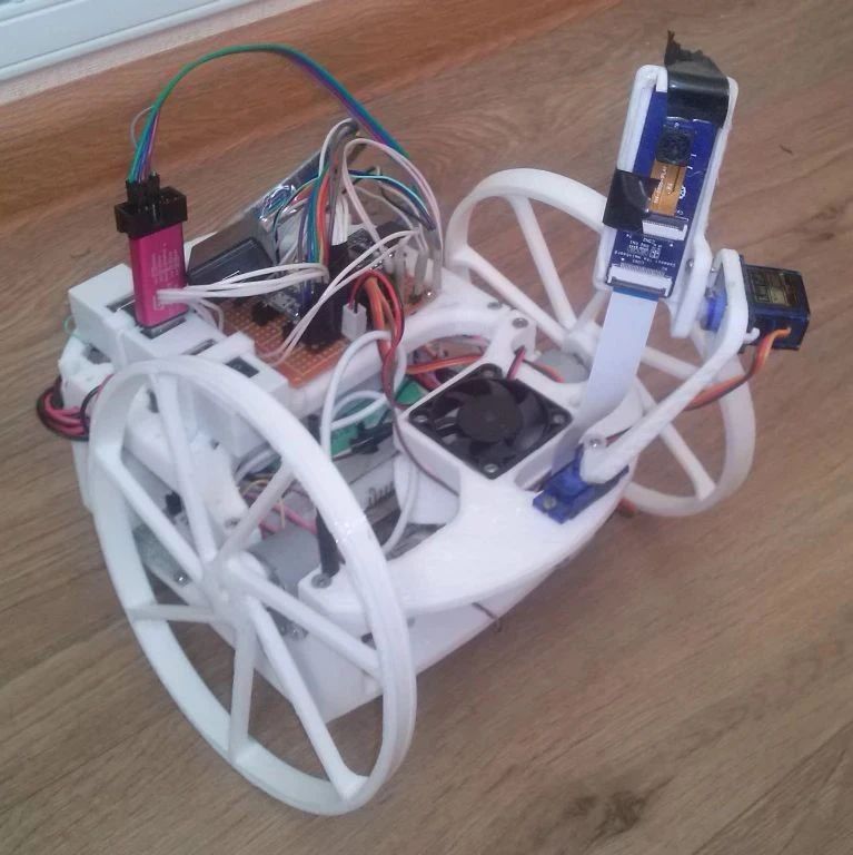 【其他车型】white wheel robot编程机器人小车3D数模图纸 Solidworks设计