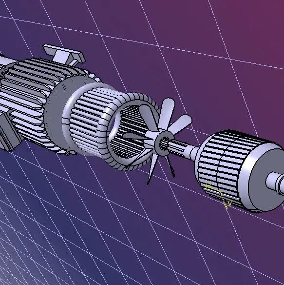 【发动机电机】AC Electric Motor交流电动机爆炸图模型3D图纸 CATIA设计