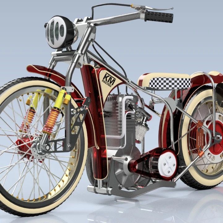 【其他车型】A speedway bike电动自行车模型3D图纸 IGS格式