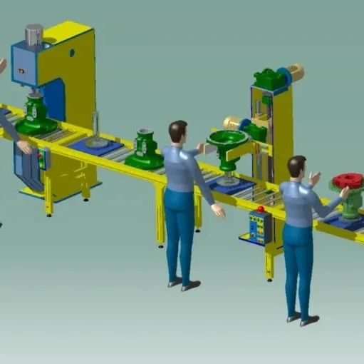 【工程机械】差速器齿轮装配线3D数模图纸 STP IGS格式