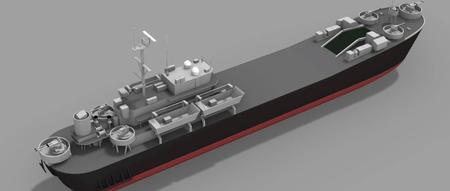 【海洋船舶】Chung Hia-class登陆舰造型模型3D图纸 RHINO设计 3dm格式