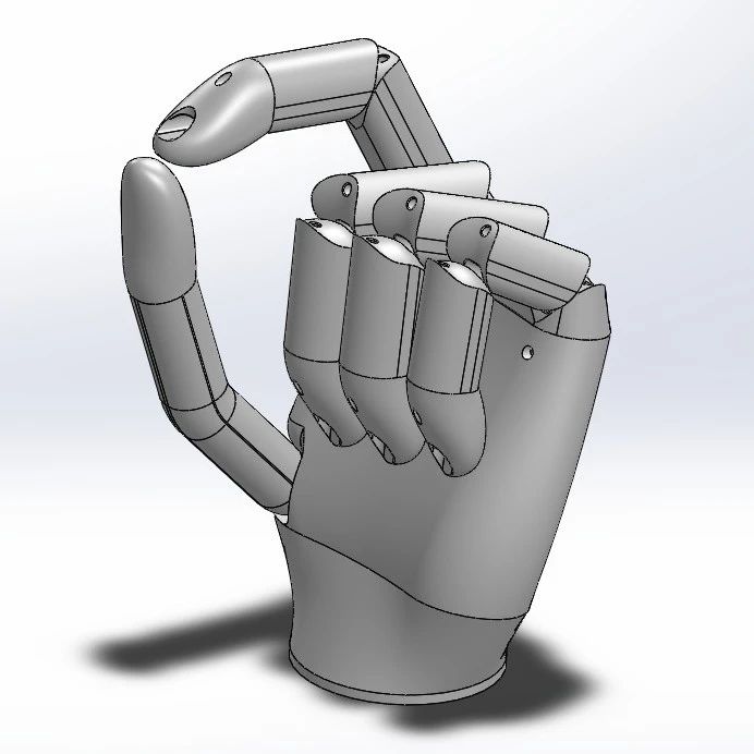 【机器人】仿真型机械手3D模型图纸 Solidworks设计