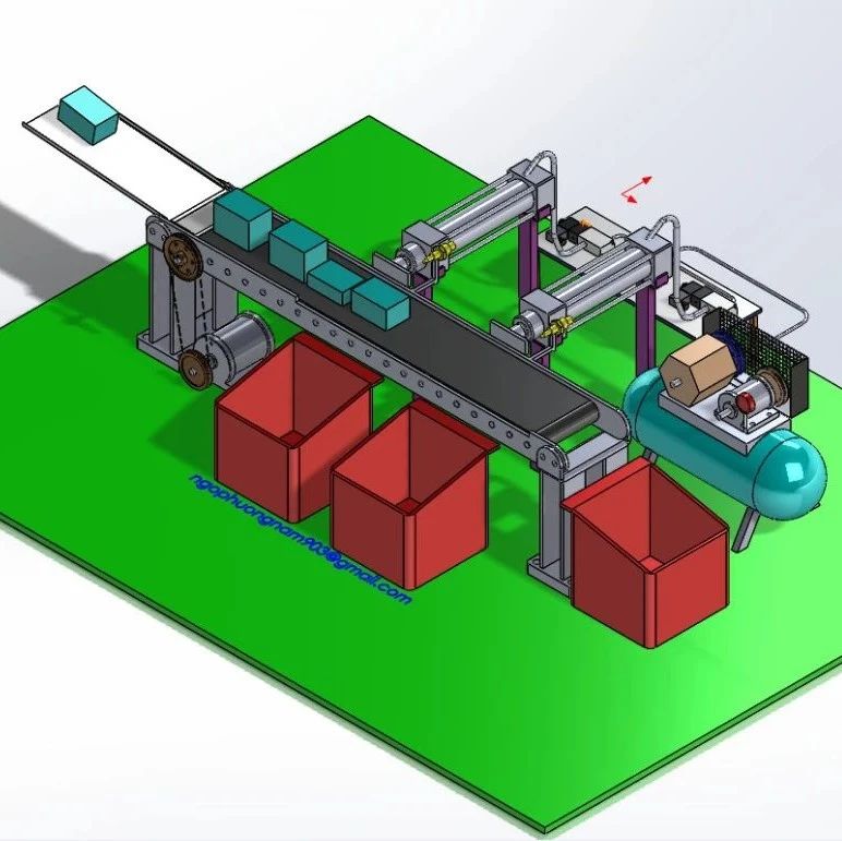 【工程机械】Product Sorting Conveyor产品分拣输送机3D数模图纸 
