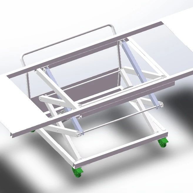 【工程机械】气动升降平台3D模型图纸 x_t格式