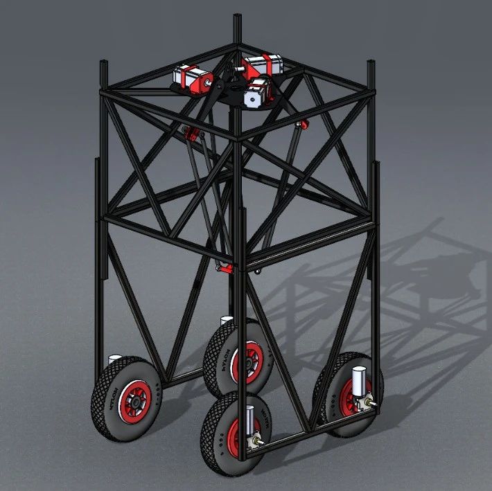 【机器人】Delta mechanism robot移动式三角机器人3D数模图纸 STEP格式