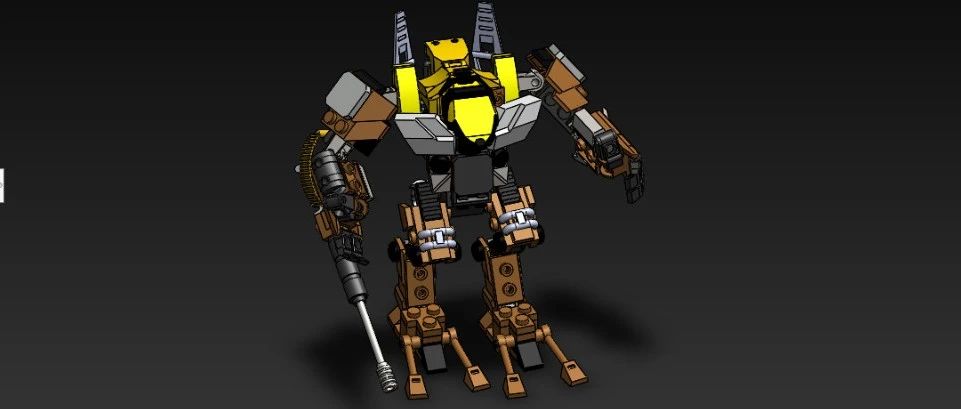 【机器人】Halo Lego拼装机器人玩具模型3D图纸 Solidworks设计