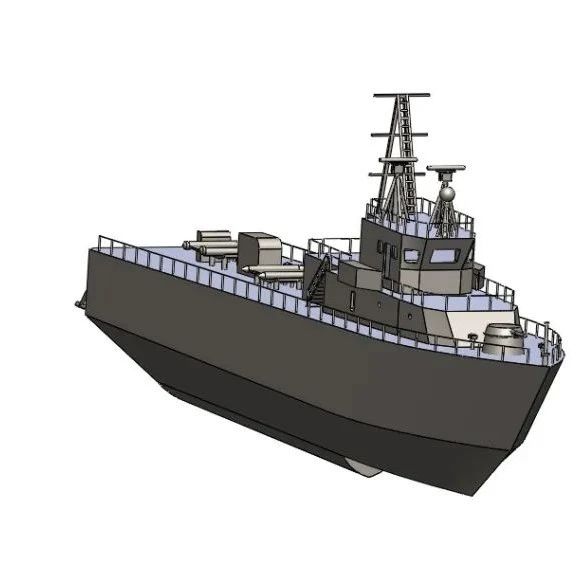【海洋船舶】Ship超简易船艇模型3D图纸 Solidworks设计