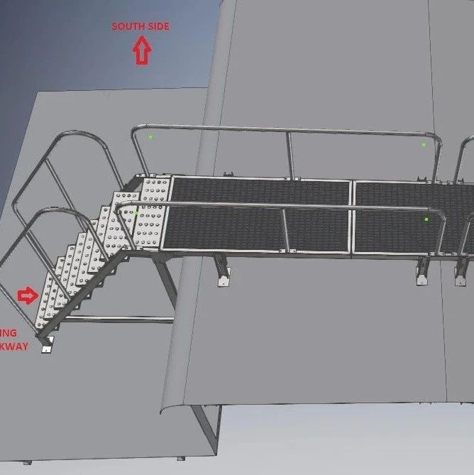 【工程机械】STAIRS工厂互通钢结构阶梯3D数模图纸 STP格式