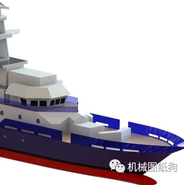 【海洋船舶】ship-design简易船舶舰艇模型3D数模图纸 STEP格式