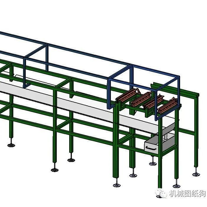 【工程机械】Mold store物品传输架3D数模图纸 IGS格式