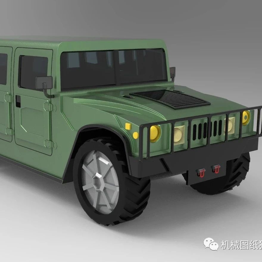 【其他车型】Hmmer H1悍马多用途车3D数模图纸 STEP格式