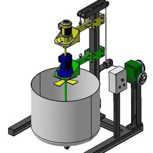 【工程机械】Mixer chemical machine化学品搅拌机3D图纸 IGS格式