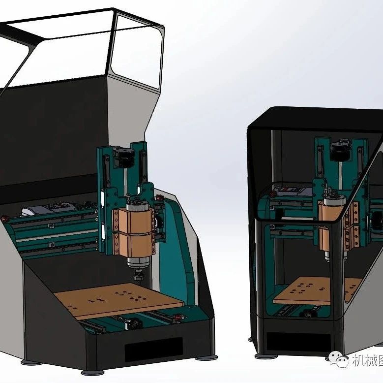 【工程机械】Desktop CNC Milling小型台式数控铣削机3D图纸 STEP格式