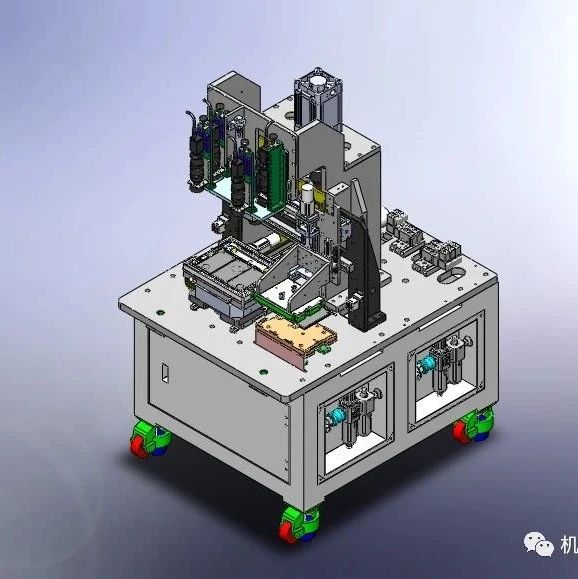 【非标数模】平板电脑电池组装机设备IP电池组装3D数模图纸 Solidworks设计