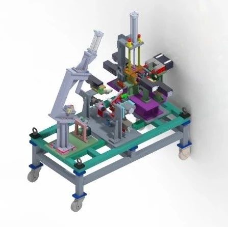 【工程机械】Frame Welding Fixture车架焊接夹具3D数模图纸 STP格式