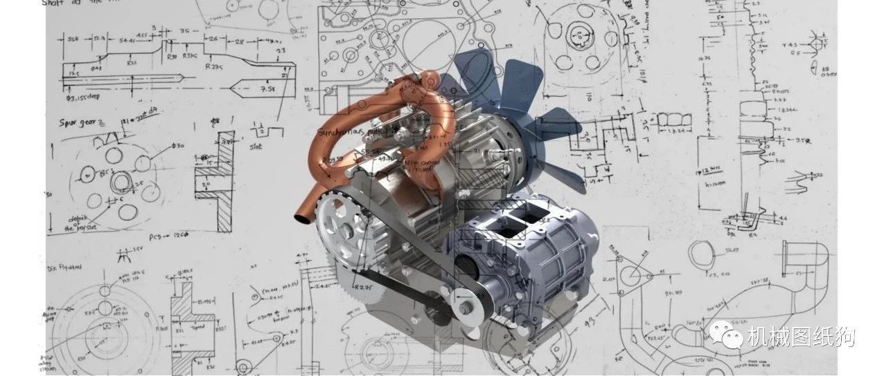 【发动机电机】2 Stroke Engine二冲程发动机模型3D图纸 STP格式