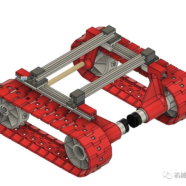 【其他车型】Track UGV履带小车底盘3D图纸 STEP格式