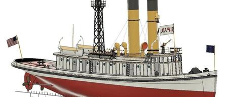 【海洋船舶】SFFD Fire Boats船舶模型3D图纸 STEP格式
