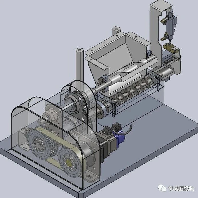 【工程机械】Horizontal Auger filling水平螺旋搅拌机3D数模图纸 
