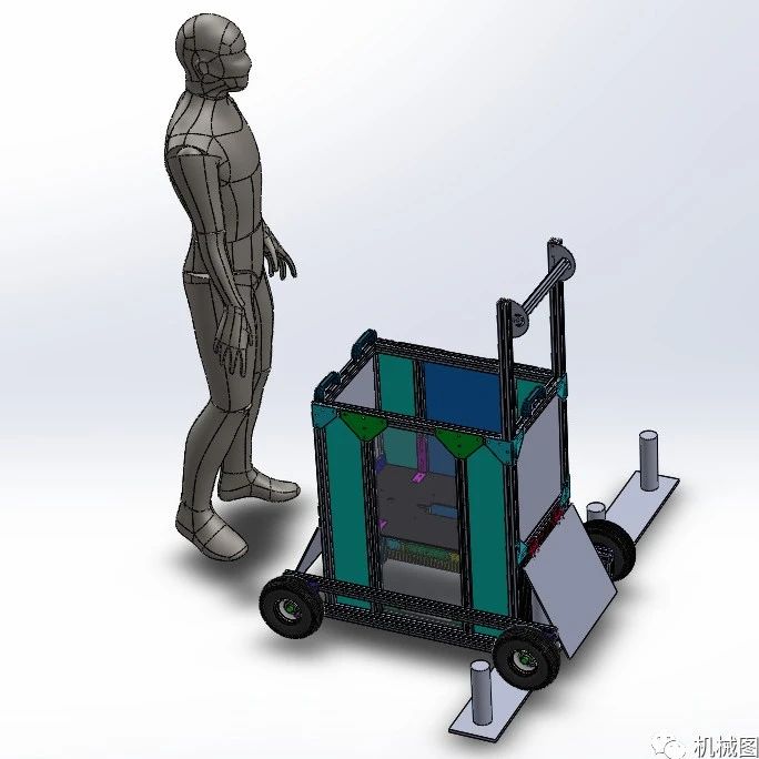 【工程机械】多光谱相机野外小车模型3D图纸 Solidworks设计 附x_t格式