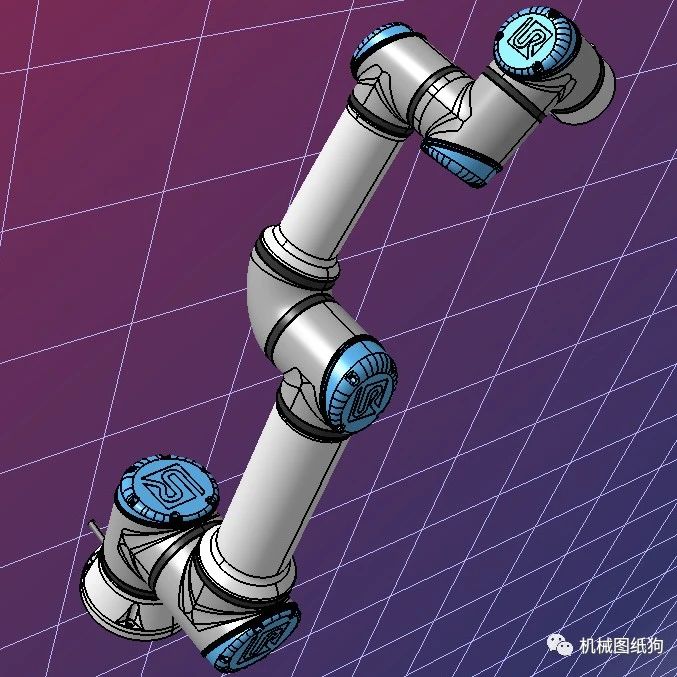 【机器人】通用机器人UR16E机械臂3D数模图纸 STEP格式