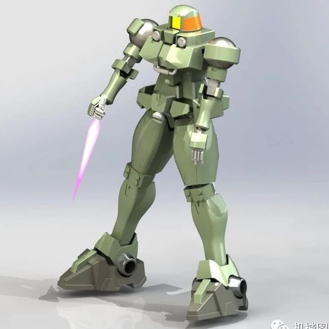 【机器人】Gundam W LEO高达机器人模型3D图纸 Solidworks设计