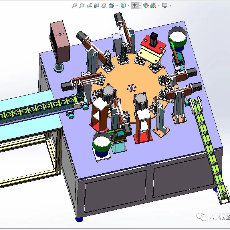 【非标数模】散热风扇组装机3D数模图纸 Solidworks设计