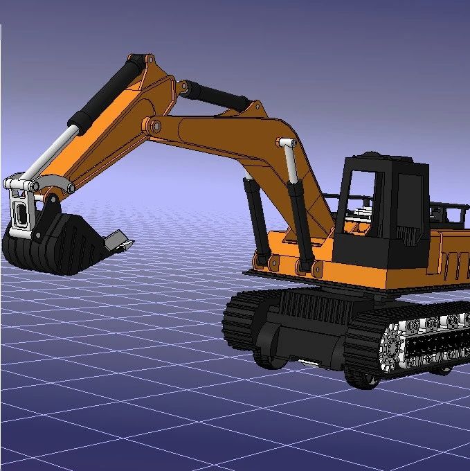 【工程机械】Excavator JCB挖掘机模型3D图纸 CATIA设计