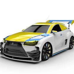 【汽车轿车】tbo t2 2021跑车轿车模型3D图纸 STEP格式