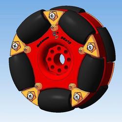 【工程机械】双排全向轮结构3D图纸 STP格式