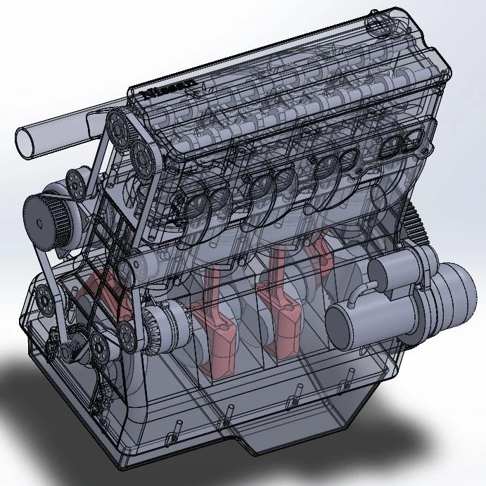 【发动机电机】2.5i 16V (170HP)发动机结构模型3D图纸 Solidworks设计