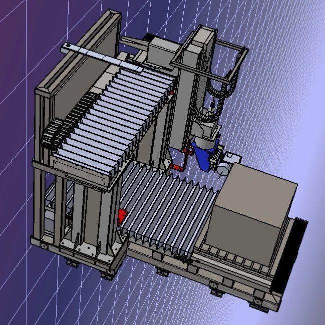 【工程机械】5轴雷射机台3D数模图纸 STP格式
