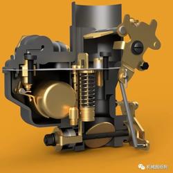 【工程机械】Weber tip28m10化油器3D数模图纸 step格式