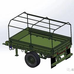 【工程机械】M1082 2.5吨LMTV拖车3D数模图纸 STEP格式