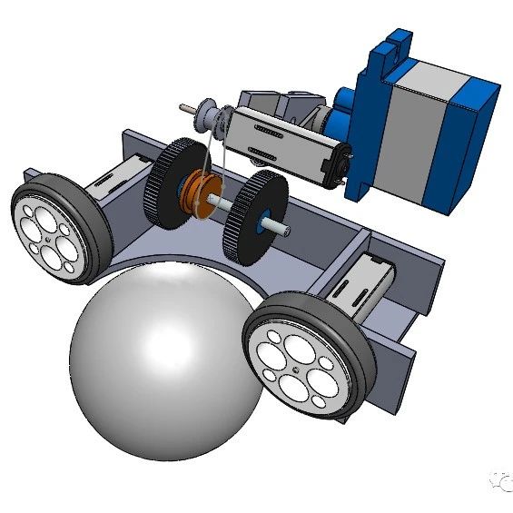 【机器人】SoccerBot足球机器人3D数模图纸 Solidworks设计