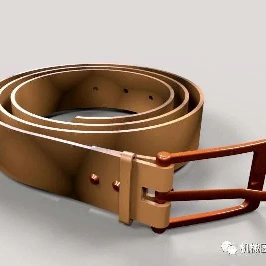 【生活艺术】leather belt皮带简易模型3D图纸 IGS格式