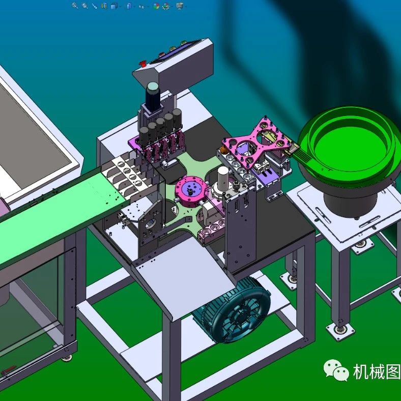 【非标数模】乒乓球加工设备3D图纸 STEP格式